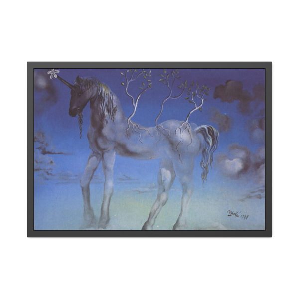 93855-348.jpg The Happy Unicorn by Salvador Dali Framed Poster