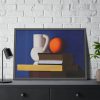 Arrangement with White Jug, Orange and Book by Vilhelm Lundstrøm Framed Poster