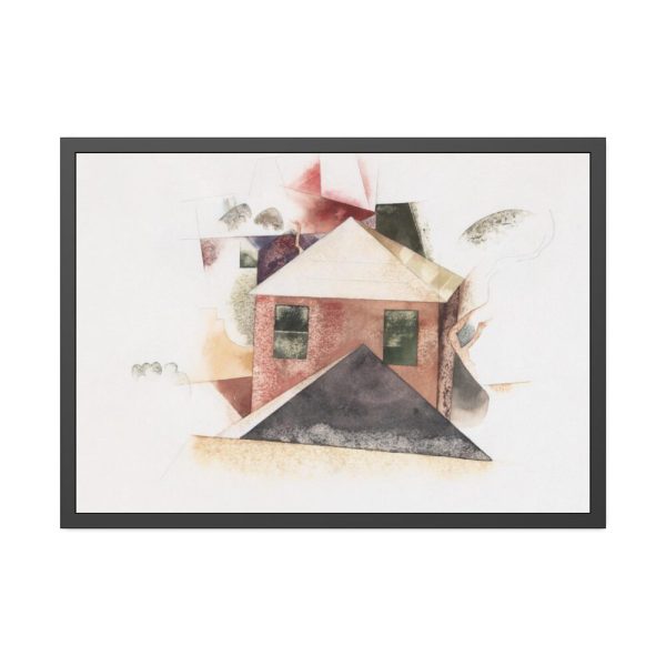 Houses with Red by Charles Demuth Framed Poster