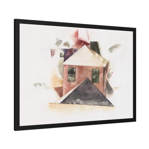 Houses with Red by Charles Demuth Framed Poster