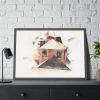 Houses with Red by Charles Demuth Framed Poster