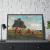 Boy and Girl in a Field with Sheep by Winslow Homer Framed Poster