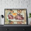 93855-443.jpg The Creation of the Sun and the Moon by Michelangelo Buonarroti Framed Poster