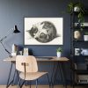 93855-446.jpg Rolled up Lying Sleeping Cat by Jean Bernard Framed Poster