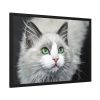 93855-469.jpg Cat with Green Blue Eyes Framed Poster