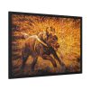 93855-485.jpg Black Labrador Runing in Field Framed Poster