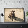 93855-503.jpg Labrador On the Sand Framed Poster