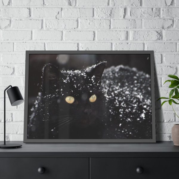 93855-547.jpg Black Persian Cat Framed Poster