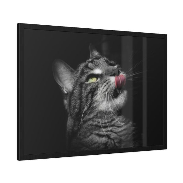 93855-561.jpg Cute Striped Cat Framed Poster