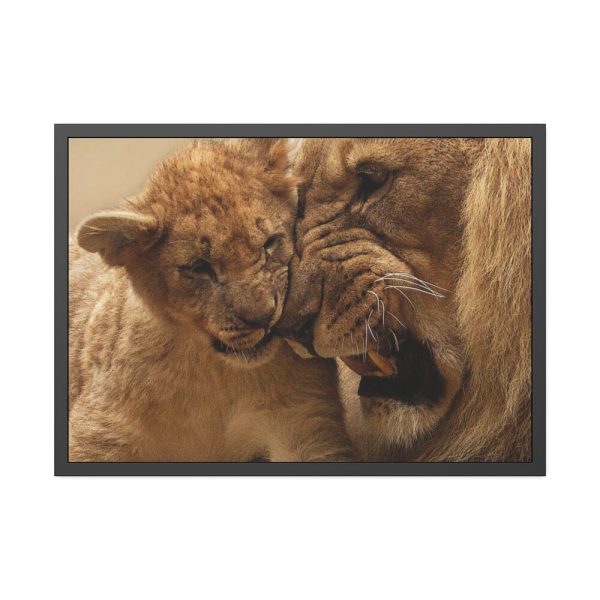 93855-60.jpg Lion Family Framed Poster