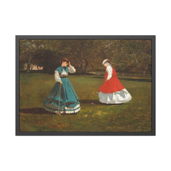 93855.jpg A Game of Croquet by Winslow Homer Framed Poster
