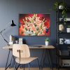 Lilies Salmon Lirios Flowers Framed Poster