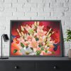 Lilies Salmon Lirios Flowers Framed Poster