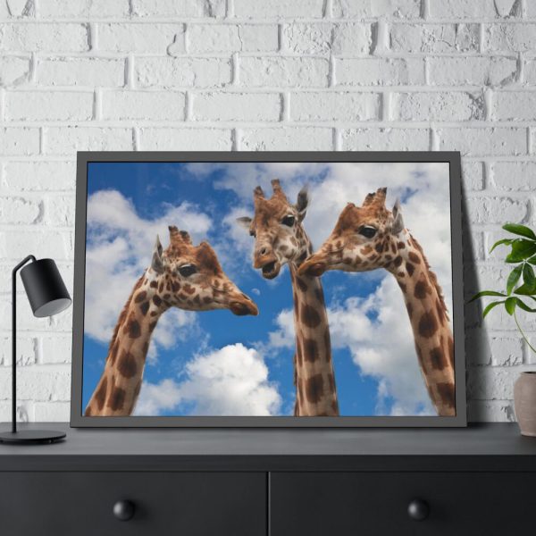 93855-615.jpg Giraffe Tower, Animal Family Framed Poster