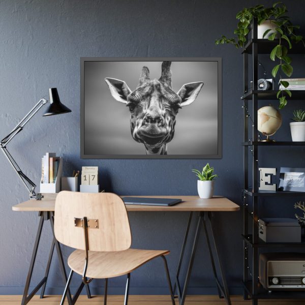 93855-626.jpg Giraffe in Monotone Framed Poster