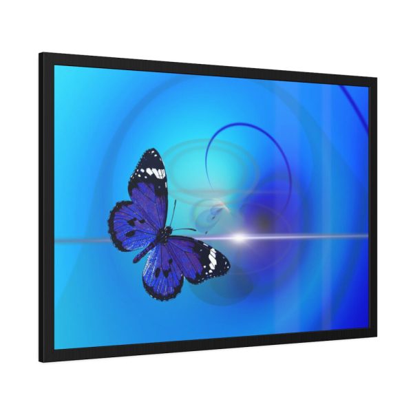 Purple Butterfly Abstract Art Framed Poster