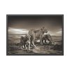 Lioness with Cubs Framed Poster