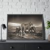 Lioness with Cubs Framed Poster