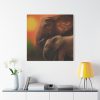 Art Elephants Sun Savannah Standard Canvas