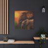 Art Elephants Sun Savannah Standard Canvas