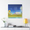 101419-87.jpg Sunflower Field With Blue Standard Canvas