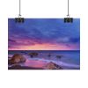 101857-41.jpg Rocks, Pink, Purple and Navy Sky Poster
