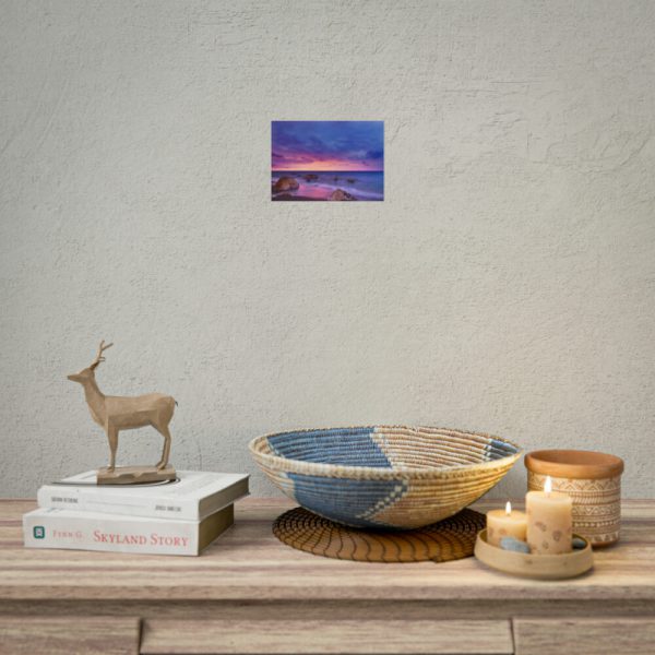 101857-43.jpg Rocks, Pink, Purple and Navy Sky Poster
