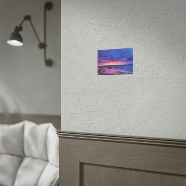 101857-44.jpg Rocks, Pink, Purple and Navy Sky Poster