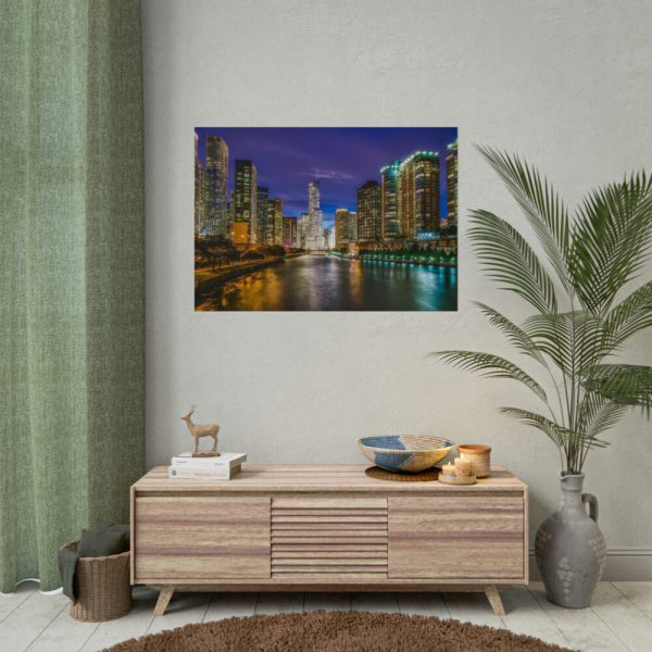101875-1035.jpg Chicago Illinois River Water Reflections Poster