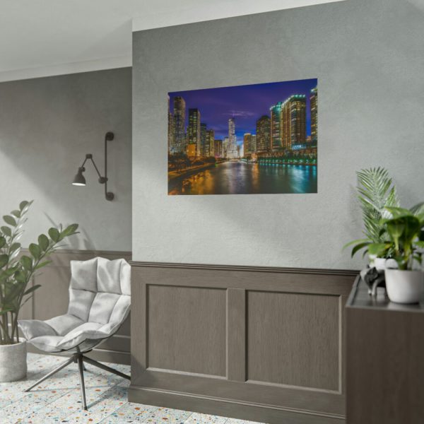 101875-1036.jpg Chicago Illinois River Water Reflections Poster