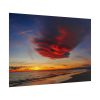 Red Sky at Morning with Ocean Poster