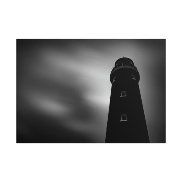 101875-1107.jpg Lighthouse in Black and White Poster