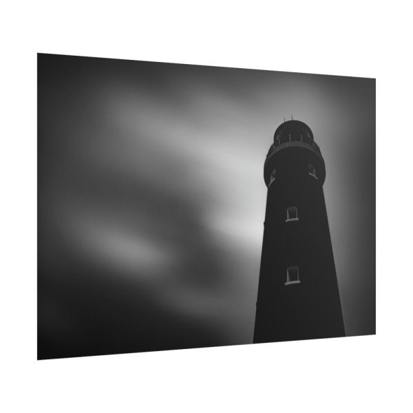 101875-1109.jpg Lighthouse in Black and White Poster