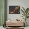 101875-1180.jpg A Well-lit Bridge at Nightfall Across the Waters Poster