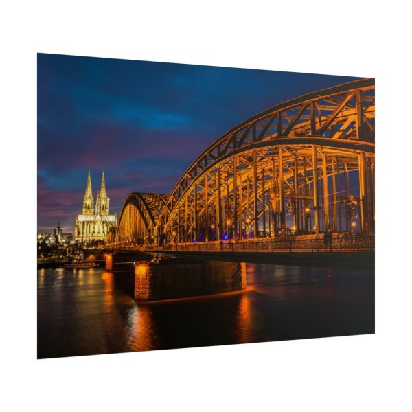 101875-1194.jpg Bridge and Cathedral in the Night Poster
