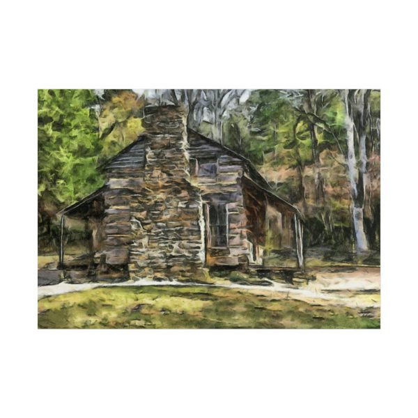 101875-1222.jpg Cabin House Home Woods Poster