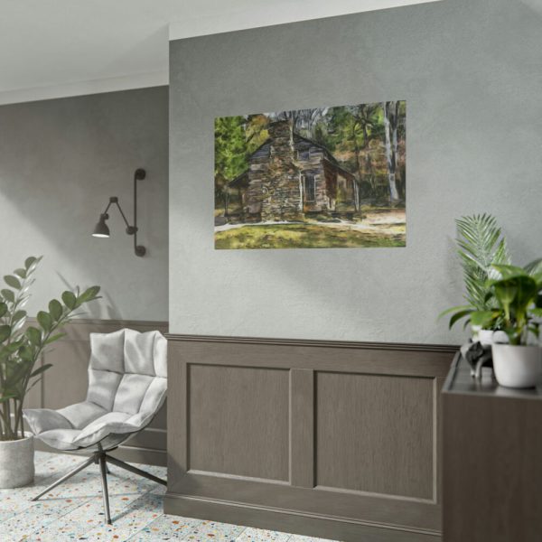 101875-1226.jpg Cabin House Home Woods Poster