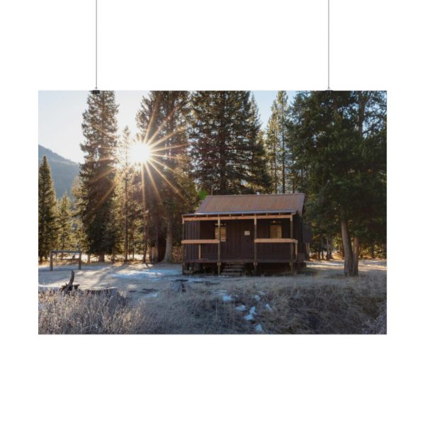 101875-1243.jpg Fall Morning at Elk Tongue Patrol Cabin Poster
