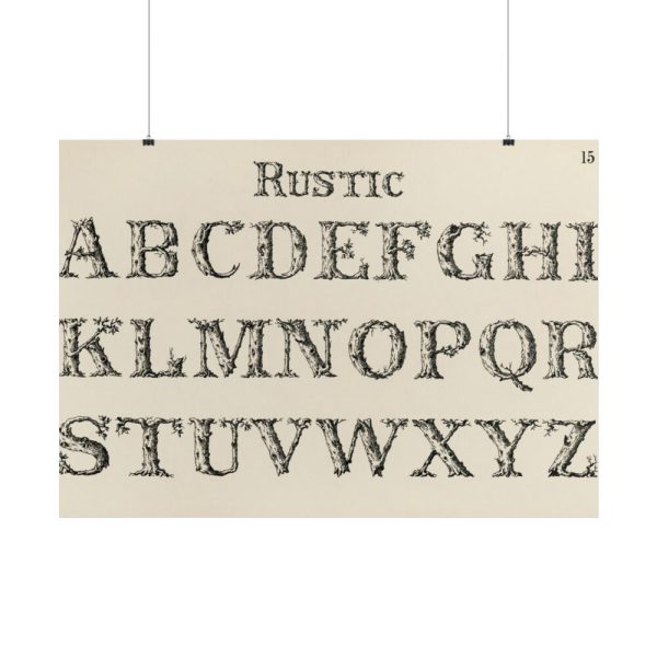 101875-1268.jpg Rustic Draughtsman's Alphabets by Hermann Esser Poster