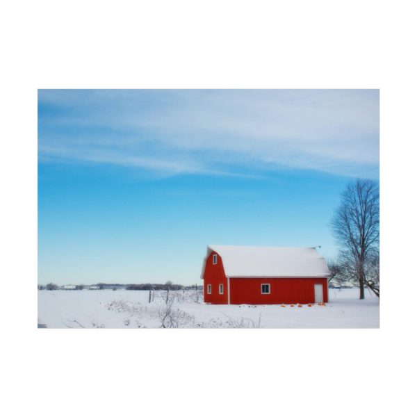 101875-1292.jpg Red Barn in the Winter Poster