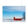 101875-1293.jpg Red Barn in the Winter Poster