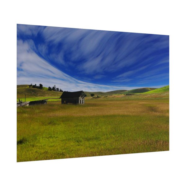 Farmland Hut Cabin Stable Poster