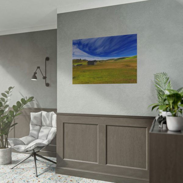 Farmland Hut Cabin Stable Poster