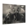 101875-137.jpg Big Elephant with Two Lion Poster