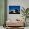 101875-143.jpg Elephant and Sunset Poster