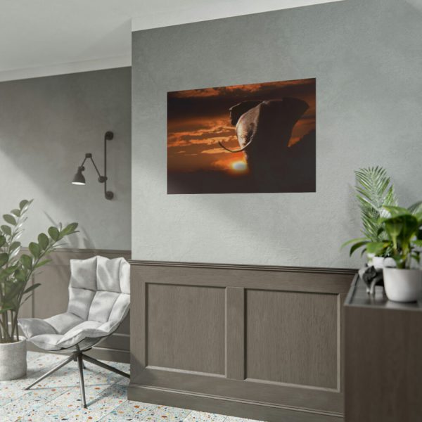 101875-154.jpg Elephant and Yellow Sky Poster