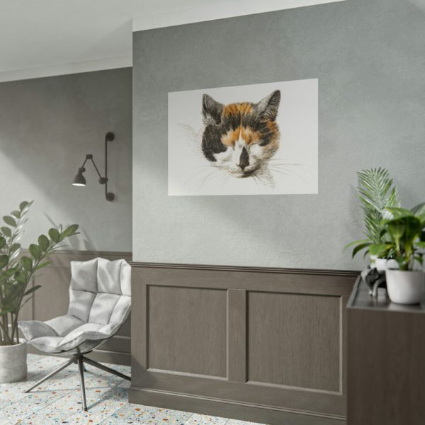 101875-169.jpg Head of a Calico Cat with Closed Eyes by Jean Bernard Poster