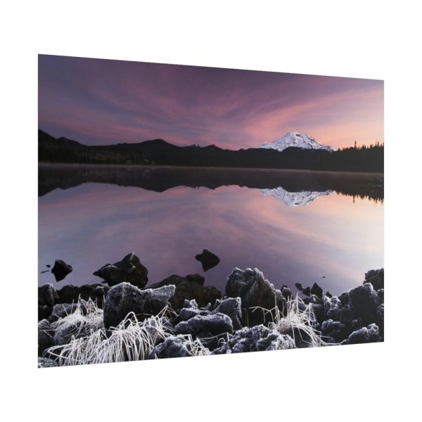 101875-337.jpg Snowy Mountains Over Lake Poster