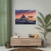101875-343.jpg Snowcapped Mountain Peak on a Cloudy Sunrise in Matterhorn Poster