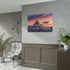 101875-344.jpg Snowcapped Mountain Peak on a Cloudy Sunrise in Matterhorn Poster